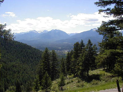 View of the Cabinet Mountains and Libby Valley from the Swede Mountain Lookout road