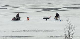 Ice Fishing on Lower Thompson Lake