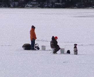 Ice Fishing on Middle Thompson Lake