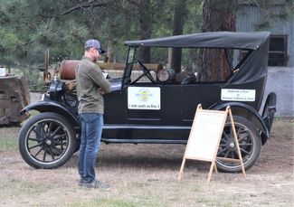 Looking over the Model T at the Heritage Museum Season Opening