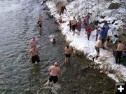 Plunging in Libby Creek. Photo by LibbyMT.com.