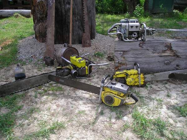 1940's chain saws. Photo by LibbyMT.com.