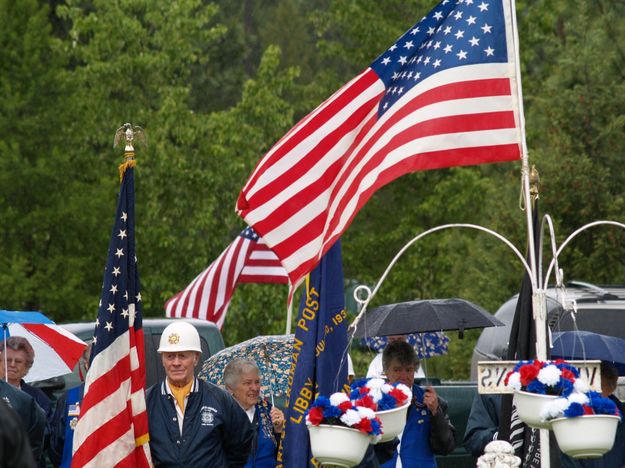 Memorial Day flags. Photo by Duane Willliams, KLCB 1230 Libby News Radio.