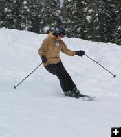 Skiing down the run. Photo by Kootenai Valley Record.