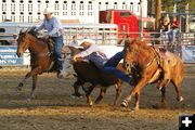 Steer Wrestling. Photo by Kootenai Valley Record.