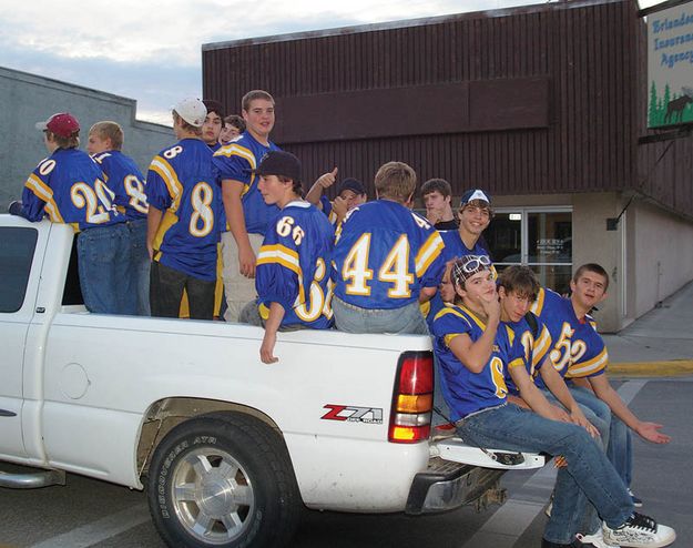 Team in a truck. Photo by Kootenai Valley Record.