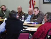 Meeting with Senator Tester. Photo by Kootenai Valley Record.