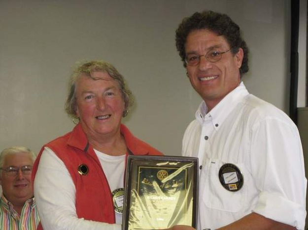 Eileen Carney is Rotarian of the Year. Photo by Duane Williams, KLCB Radio.