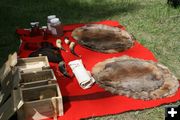 Beaver pelts, honey and wax candles. Photo by LibbyMT.com.