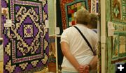 Admiring the quilts. Photo by LibbyMT.com.