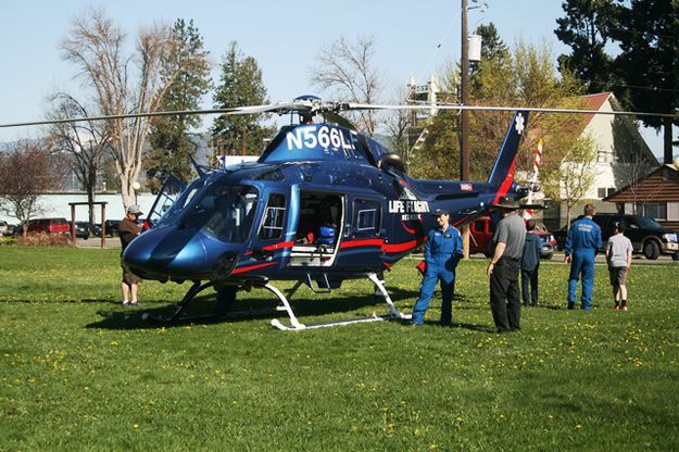 Life Flight helicopter. Photo by LibbyMT.com.