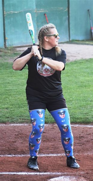 Katie at bat. Photo by LibbyMT.com.