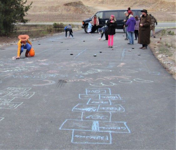 <center>Hopscotch and Tic-Tac-Toe</center>. Photo by LibbyMT.com.