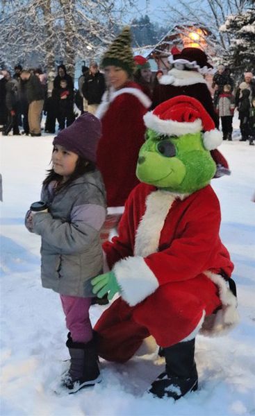 Photo with Grinch. Photo by LibbyMT.com.