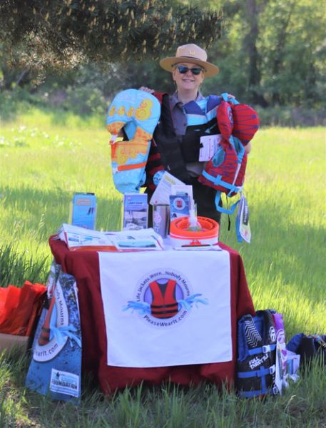 Susan James and the Life Jacket Raffle. Photo by LibbyMT.com.