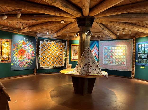 Quilts on display at the Museum. Photo by .