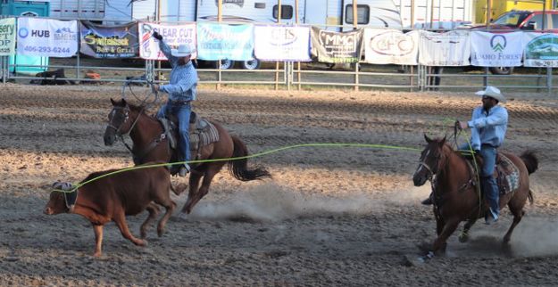 Team roping. Photo by LibbyMT.com.