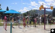 Splash pad on a hot day. Photo by LibbyMT.com.