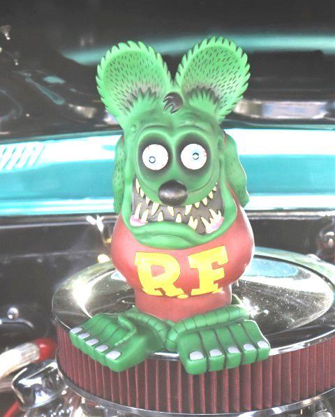 Rat Fink under the hood. Photo by LibbyMT.com.