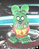 Rat Fink under the hood. Photo by LibbyMT.com.