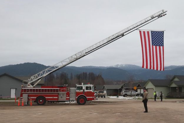 Honoring Undersheriff Hyslop. Photo by LibbyMT.com.