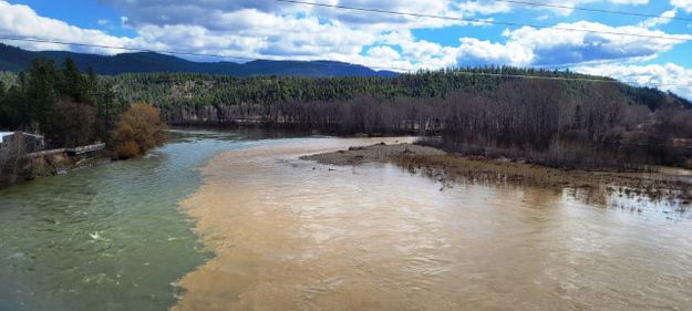Libby Creek Entering the Kootenai. Photo by LibbyMT.com.