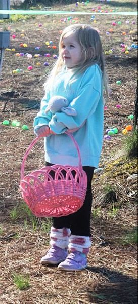 Waiting with my bunny. Photo by LibbyMT.com.