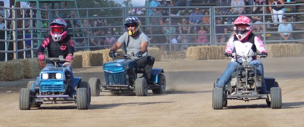 Lawnmower races. Photo by LibbyMT.com.