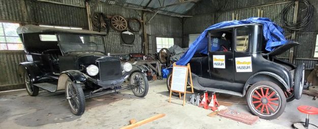 In the Model T shop. Photo by LibbyMT.com.