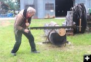 Sawing the hard way. Photo by LibbyMT.com.