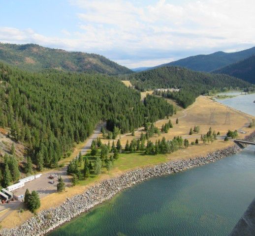 <center>Downstream</center> <center>from the dam</center>. Photo by LibbyMT.com.