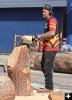 Kyle Thomas starts a quick carve on Thursday. Photo by LibbyMT.com.