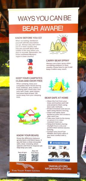 Bear Aware info. Photo by LibbyMT.com.
