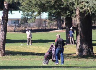 Golfing at Cabinet View Golf Course