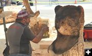 Adrian works on a bear. Photo by LibbyMT.com.