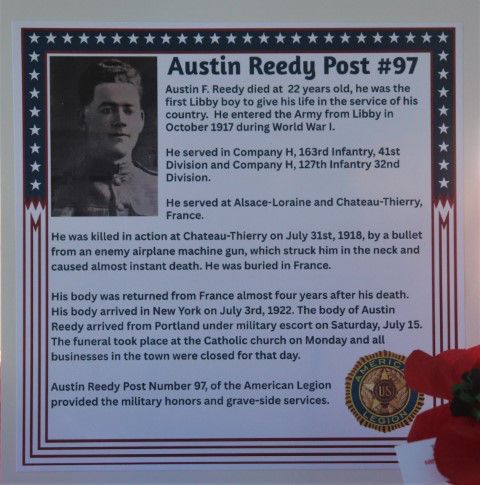 How Austin Reedy Post #97 got its name. Photo by LibbyMT.com.