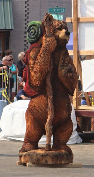 Steven Higgins Backpacking Bear. Photo by LibbyMT.com.