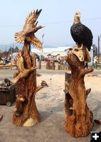 Alex Pricob carvings. Photo by LibbyMT.com.