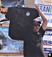 Signed T-shirt up for bid. Photo by LibbyMT.com.